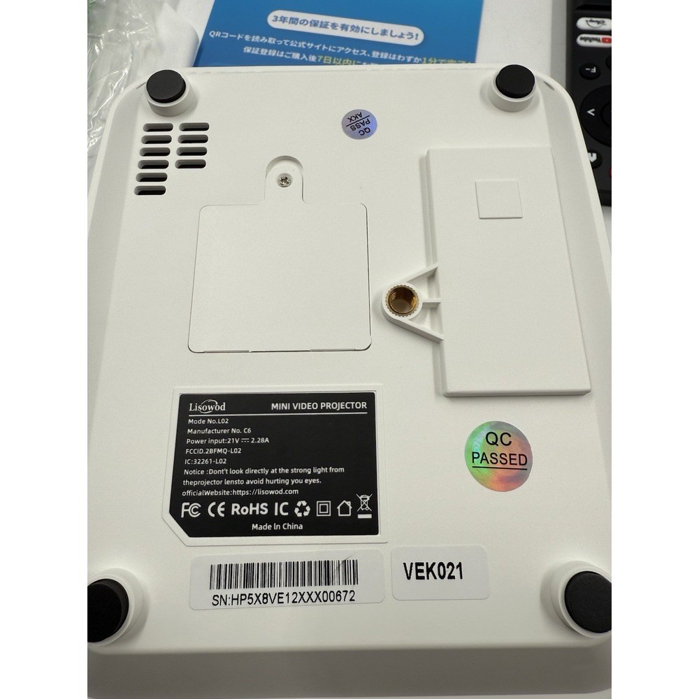Lisowod L02 1080P WiFi Bluetooth Projector 1200 ANSI |‎ Netflix, YouTube, 4K - Picture 5 of 13